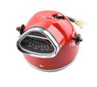 YAKISA Unités Phares Moto Ensemble Coque Lampe Pour DAX Pour Girafe Pour Jincheng 70 Compteur Rouge Jaune Bleu Vert Blanc Noir Boîtier Phare Moto Blocs Optiques Moto(Red)