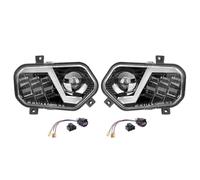 YAKISA Unités Phares Moto Pour Polaris Pour Sportsman 400 500 Pour X2 2009-2014 Moto ATV Avant Phare LED Lampe Frontale Feux Croisement DRL Blocs Optiques Moto