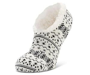 Yaktrax Cabin Slippers, chaussons d’intérieur double couche infusés à l’aloe avec doublure douce et semelles antidérapantes, confort chaud et relax