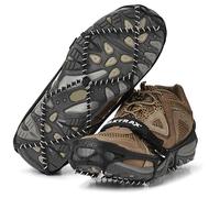Yaktrax Pro Crampons de Randonnée pour la Glace & la Neige, Lanière Élastique En Caoutchouc et En Acier, Bobines de 1,4 mm en Acier Inoxydable, Adaptés pour marcher sur la Glace & la Neige, Noir, Taille L