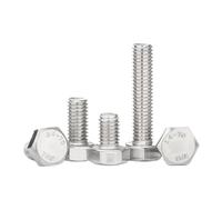 YAKUFAST 1~20 pièces M3 M4 M5 M6 M8 M10 M12 316 A4 vis à tête hexagonale externe en acier inoxydable boulon capuchon hexagonal extérieur 933 longueur 8 100mm(8mm,M4-10pcs)