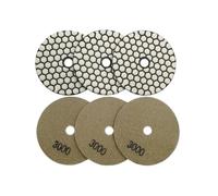 YAKUFAST 6 pièces 4 "/100mm grain #3000 diamant tampon de polissage Flexible à sec marbre granit disque de ponçage résine liant disque de polissage