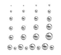 YAKUFAST Billes en acier inoxydable 304 de diamètre 0,4/0,5/0,6/0,7/0,8/0,9/1/1,1/1,2/1,3 mm - 10, billes roulement haute précision, petites lisses et solides(100Pcs,2.381mm)