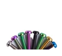 YAKUFAST Boulon à vis en alliage de titane TC4 GR5, pas M3 0.5X6 8 10 12 15mm, plusieurs couleurs, A2 T25, tête de bouton Torx D5.5mm, for vélo de route(M3 Black,M3x10 mm 1 PC)