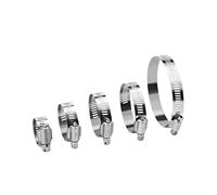 YAKUFAST Colliers de serrage à vis sans fin type américain, 6 mm, 8, 10, 13, 14, 16, 18, 21, en acier inoxydable 304(33-57mm 5pcs)