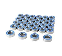 YAKUFAST Kit de 30 roulements étanches en caoutchouc for semi-remorque 1/14 Grand Freight Globe Liner R620 King Hauler Crawler (pièces détachées for voiture RC)