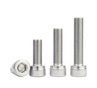 YAKUFAST Lot de 1 à 10 vis à tête cylindrique à six pans creux M6, M8, M10, M12, filetage fin, en acier inoxydable 304 A2, pas de 0,75/1,0/1,25/1,5 mm(M12x1.25x80mm-1pcs)