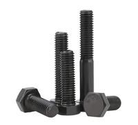 YAKUFAST Lot de 1 à 10 vis tête hexagonale externe noires M5 M6 M8 M10, boulons en acier haute résistance qualité 12.9 DIN933, longueur 8 180 mm(M10x16mm-2pcs(FT)