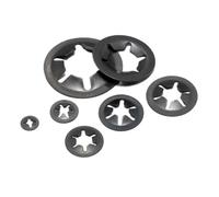 YAKUFAST Lot de 20 à 50 bagues de retenue for roulements à billes, rondelles à fleurs, M2, M2.5, M3, M4, M5, M6, M8, M10, M12(65 Manganese steel,50Pcs M5x12mm)