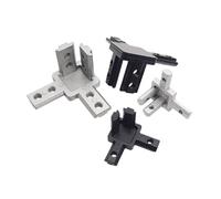 YAKUFAST Lot de 4 connecteurs d'angle à 3 voies for rainure en T, profilés d'extrusion en aluminium 2020, 3030 et 4040, pièces de support tridimensionnelles(4040 3 way sliver)
