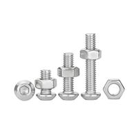 YAKUFAST M2 .5 M3 M4 M5 M6 M8 304 A2 en acier inoxydable Allen boulon écrou ensemble métrique Hex douille hexagonale bouton tête vis écrous Kits fixer(8mm,M2-30Sets)