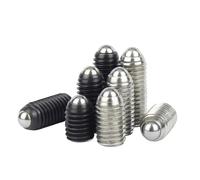 YAKUFAST M2.5 M3 M4 M5 M6 M8 M10 M12 M16 304 acier inoxydable 12.9 douille hexagonale Allen ressort boule plongeur Grub sans tête boulon point vis de réglage(304 stainless steel,30MM_10PCS M3)