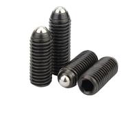 YAKUFAST M2.5 M3 M4 M5 M6 M8 M10 M12 M16 304 acier inoxydable 12.9 douille hexagonale Allen ressort boule plongeur Grub sans tête boulon point vis de réglage(12.9 grade steel,6MM_10PCS M3)