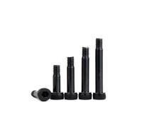 YAKUFAST M2 .5 M3M4 Grade 12.9 vis à tête creuse partiellement filetée Allen hexagone demi-dent boulon épaulement nickelage/noir(Black,M2x15mm-50pcs)