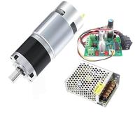 YAKUFAST Moteur À Courant Continu 12 V/24 V 775, 8 Tr/min 1600, Moteur Engrenages Planétaires, Vitesse Lente, Couple Élevé Réglable, Balais De 42 Mm(Package H,1600rpm,DC 24V)