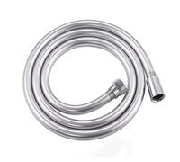 YAKUFAST Tuyau de douche à main en PVC 1,5/2/3 m, tuyau d'extension robinet salle bain universel flexible anti-enroulement et antidéflagrant(Sliver,200cm)