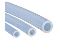 YAKUFAST Tuyau en caoutchouc de Silicone Transparent Transparent, 1/5/10M, ID 0.5 1 2 3 4 5 6 7 8 9 10 12mm, Tube Flexible en Silicone non toxique de diamètre extérieur(5 METERS_ID 4MM X 6MM OD)