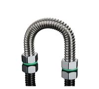 YAKUFAST Tuyau ondulé de 3/4 po en acier inoxydable 304 for chauffe-eau, tuyau d'arrivée d'eau chaude et froide, métallique antidéflagrant allongé(100cm)
