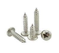 YAKUFAST Vis autotaraudeuses à tête cylindrique en acier inoxydable PA SS304 M1 M1.2 M1.4 M1.6 M1.7 M2 M2.2 M2.3 M2.6 M3(M1X8 500PCS)