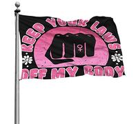 Yakujo Bannière de luxe en polyester durable pour extérieur et intérieur - 0,9 x 1,5 m - My Choice - My Body My Choice