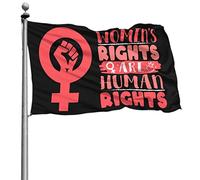 Yakujo Women's Rights Are Human Rights Protest Uterus Pro Choice Bannière de luxe en polyester durable pour extérieur et intérieur 0,9 x 1,5 m