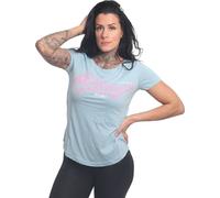 Yakuza Damen Evil Only Curved Crew Neck T-Shirt, Sterling Blue, M