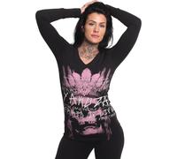 Yakuza Femme Afraid Slim T-shirt manches longues, Noir, S