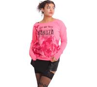 Yakuza Femme Butterfly Reign Urban T-shirt à manches longues, Neon Pink, 3XL