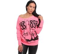 Yakuza Femme Shot Urban T-shirt à manches longues, Neon Pink Melange, S