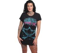 Yakuza Femme Weird Casual T-Shirt Robe, Noir, L
