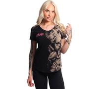 Yakuza Femme Wise Kids Curved V-Neck T-shirt, Noir, 3XL