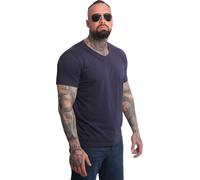Yakuza Herren Bare Regular Basic V-Neck T-Shirt, Parisian Night, 6XL
