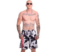 Yakuza Herren Fighter Mesh Shorts, Camouflage White, 3XL