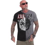 Yakuza Homme Pope Splice T-shirt, Noir/Gris, XL