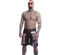 Yakuza Homme Skull Awakening Short de bain, Noir, 3XL