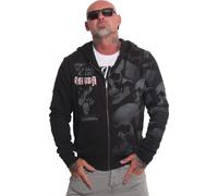 Yakuza Homme Skull Awakening Veste à capuche, Noir, S