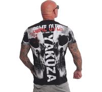Yakuza Homme Skull V03 T-Shirt, Noir, 5XL
