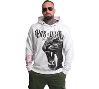 Yakuza Homme Wildcat Sweat à capuche, Blanc, 6XL
