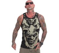 Yakuza Men Afraid V02 Allover Slim Tanktop, Noir, S