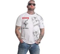 Yakuza Men Skull Awakening Regular T-shirt, Blanc, 4XL