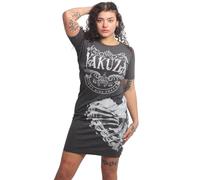 Yakuza Robe t-shirt décontractée pour femme, Noir chiné, M