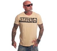 Yakuza T-shirt basique Bleak Regular pour homme, beige, 6XL