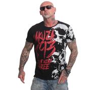 Yakuza T-shirt régulier pour homme avec motif de crâne, Noir , XXL
