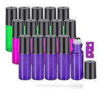 Yalbdopo 15Pcs, 5ml Bouteilles De Rouleau D'huile Essentielle (3 Couleurs)