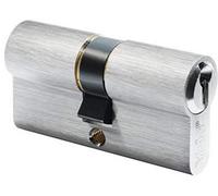 Yale 10-0672-4040-00-2201 Double cylindre profilé nickelé mat
