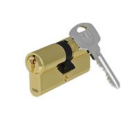 Yale 500 Plus Série Cylindre de Profil Européen Double 27/27 Laiton Poli Cylindre de Sécurité à 5 Goupilles Haute Protection Anti Effraction Installation Facile avec Clés Incluses