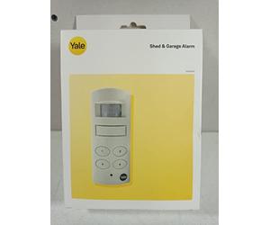 Yale Alarme sans Fil SAA5015 Blanche : Sirène 100 DB, Détection Mouvement 12 m, Code PIN Personnalisable, Montage Mural ou Autoportant, Idéale pour Abri de Jardin, Garage et Caravane