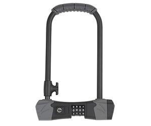 Yale Antivol en U à Combinaison Standard Sécurité YUL1/13/230/1 Anse Ultra Renforcée Code 4 Chiffres Support Vélo Inclus Revêtement Protecteur