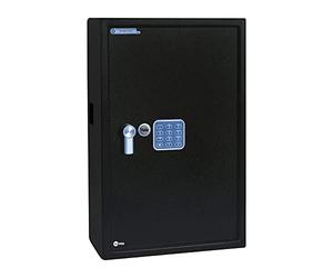 Yale Armoire à Clés Électronique YKB/550/DB1 100 Crochets Sécurité Standard Ouverture par Code PIN ou Clé Rangement Ajustable avec Système de Verrouillage Automatique