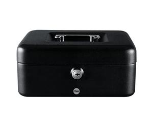 Yale Boîte à Monnaie Très Grand Modèle YCB/070/BB2 Protection Standard Serrure à Clé 2 Clés Incluses Poignée de Transport Plateau Intérieur Amovible Finition Noire Mate